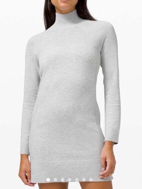 Lululemon Keep it Cozy Stretch Cotton Silk Heathered Core Ultra Grey Dress XS/S